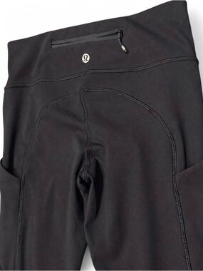 Lululemon Speed Tight IV Leggings Women’s 4 Black Ruched Ankle Running Luxtreme